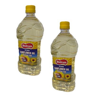 Bodrum Sunflower Oil 2Ltr Refined Oil Perfect For Cooking, Frying And Dressing Product Of Spain Pack Of 2