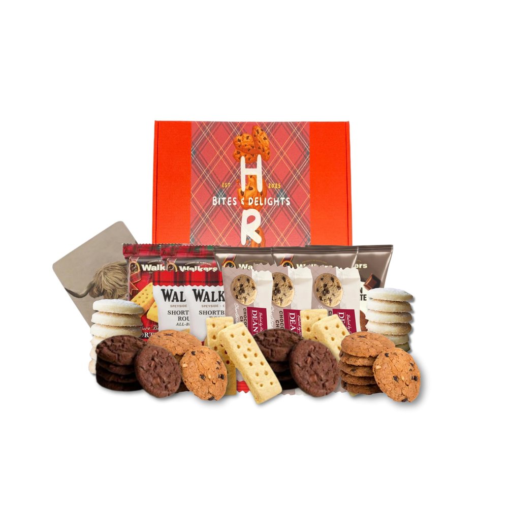 Shortbread Gift Hamper by HR Bites & Delights | 22 All Butter Biscuits, Scottish Biscuit Gift Set, Shortbread Biscuit Food Hamper for Men & Women