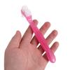 NIYANGLE 6pcs Dual-Ended Denture Cleaning Brushes for Elderly Soft Bristle Toothbrush Set for False Teeth Care, Portable Oral Cleaning Tool with Ergonomic Handle, Rosy Pink view 4