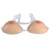 1 Pair Strap-on Silicone Breast Forms Triangle Shape Concave Bottom Fake Boobs, FF Cup Brown for Crossdresser, Transgender and Mastectomy(Skincolor,I Cup) view 1