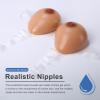 1 Pair Brown 5XL Strap-on Silicone Breast Forms, Teardrop Shape Fake Boobs with Adjustable Shoulder Strap for Mastectomy(Brown,11XL) view 4