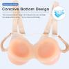 Strap On Silicone Breast Forms DD Cup Skincolor with Shoulder, Concave Bottom Fake Boobs for Mastectomy Transgender(C Cup) view 3