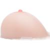 Strap-on Silicone Breast Forms, Round Fake Boobs C-KK Cup, EE White Mastectomy Prosthesis for Transgender & Cosplay(White,F Cup) view 2