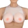 Strap-on Silicone Breast Forms, Round Fake Boobs C-KK Cup, EE White Mastectomy Prosthesis for Transgender & Cosplay(White,F Cup) view 4