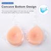Strap-on Silicone Breast Forms, Teardrop Concave Bottom Fake Boobs, H Cup Brown for Mastectomy, Crossdresser & Transgender(Skincolor,C Cup) view 3
