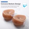 Strap-on Silicone Breast Forms, Teardrop Concave Bottom Fake Boobs, H Cup Brown for Mastectomy, Crossdresser & Transgender(Brown,G Cup) view 3