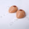 Strap-on Silicone Breast Forms, Teardrop Concave Bottom Fake Boobs, H Cup Brown for Mastectomy, Crossdresser & Transgender(Brown,G Cup) view 4