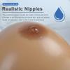 1 Pair Strap-on Silicone Breast Forms Triangle Shape Concave Bottom Fake Boobs, FF Cup Brown for Crossdresser, Transgender and Mastectomy(Brown,J Cup) view 4