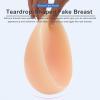 Self-Adhesive Silicone Fake Boobs EE Cup Brown, Teardrop Breast Forms Mastectomy Prosthesis for Crossdresser Transgender(Skincolor,DD Cup) view 3