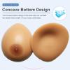 1 Pair Self-Adhesive Silicone Breast Forms, Teardrop Fake Boobs A-KK Cup, EE Brown Prosthesis for Mastectomy, Transgender(E Cup) view 4
