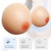 Silicone Breast Forms 1 Pair, Round Self-Adhesive Fake Boobs, H Cup Skincolor Mastectomy Prosthesis for Crossdresser(Skincolor,DD Cup) view 2