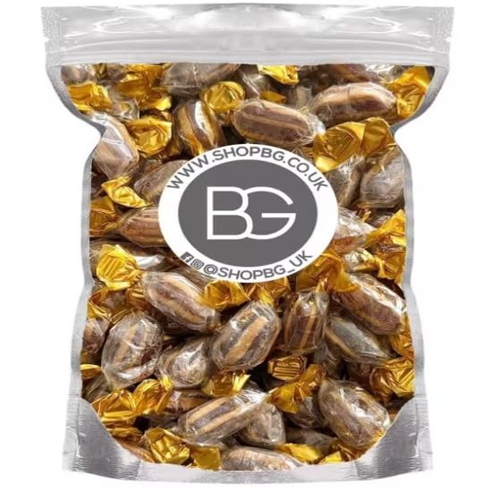 BG 500g Hardboiled Wrapped Old Fashioned Sweet Shop Candies Retro Boiled Sweets Sherbet, Liquorice, Humbugs, Aniseed, Barley Sugar, Pears, Mints - Choose Your 500g Pouch (- Mint Humbugs)