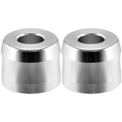 2pcs Silver Aluminium Alloy Razor Storage Stand Large Diameter Organizer with Wide Opening for Bathroom Countertop Mens Shaving Accessories