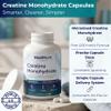 Healthivo Creatine Monohydrate Capsules, 240 Tablets, 3000mg, UK Made view 2