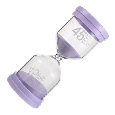 Abaodam 45-minute Sauna Hourglass Timer, Waterproof Spa Sand Timer in Macaron Purple, Bathroom and Shower Countdown Accessory for Sauna and Bathing Use