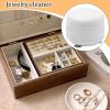 Jewelry Cleaning Machine, 3.62x3.19 Inches Washing Box with Electric Build, Portable Tool, High Frequency Washer with Modern Style, Desktop Cleaner for Glasses & Dentures view 3