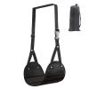 Airplane Foot Hammock - Portable Travel Footrest for Plane, Car, Train | Adjustable Leg Rest with 30kg Load Capacity | Foldable Foot Hammock with Storage Bag | Travel for Men Women, Height A view 1