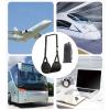 Airplane Foot Hammock - Portable Travel Footrest for Plane, Car, Train | Adjustable Leg Rest with 30kg Load Capacity | Foldable Foot Hammock with Storage Bag | Travel for Men Women, Height A view 2