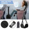 Airplane Foot Hammock - Portable Travel Footrest for Plane, Car, Train | Adjustable Leg Rest with 30kg Load Capacity | Foldable Foot Hammock with Storage Bag | Travel for Men Women, Height A view 3