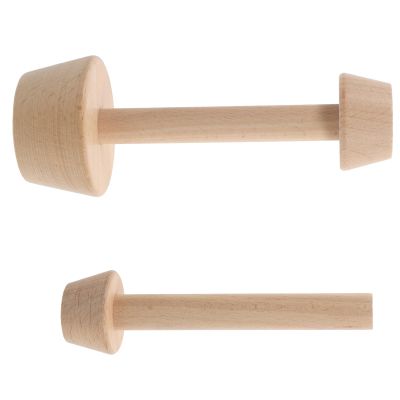 Luxshiny Wooden Egg Tart Molds 2pcs Double-Sided Pastry Dough Tamper Baking Tools for Egg Tart and Dessert DIY Cake Making Kitchen Accessories