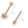 Luxshiny Wooden Egg Tart Molds 2pcs Double-Sided Pastry Dough Tamper Baking Tools for Egg Tart and Dessert DIY Cake Making Kitchen Accessories view 2