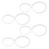 NAMOARLY 4pcs Silicone Bento Box Sealing Rings, High Temperature Resistant Leak-Proof Lunch Box Replacement Gaskets, 13cm Outer Diameter, Airtight Food Storage Lid Seals for Japanese Style