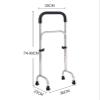Cane Adjustable Walking Stick, Multifunctional Elderly Aid Frame, Stable Wide Base Stainless Steel Support for Seniors view 2