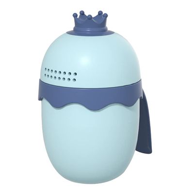 OFFSCH Shampoo Rinser Rinse Cup Blue Bath Cup for Washing Hair Bathing Tool with Crown Shower Design