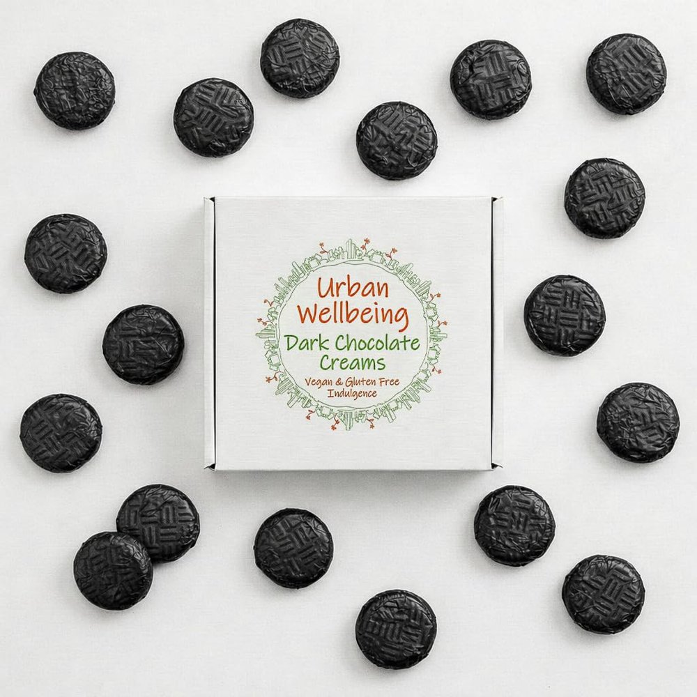 Dark Chocolate Enrobed Fondant Creams - 18 Vegan Dairy & Gluten Free Chocolates From The Urban Wellbeing Gift Store - Black Liquorice