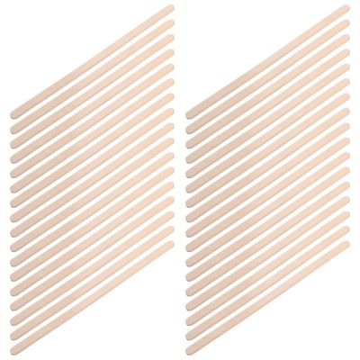 Amosfun 100pcs Wooden Hair Removal Wax Sticks Spatulas, Thickened Rounded Edge Waxing Applicator Tools for Full Body, Eyebrow and Facial Waxing, Suitable for Salon and Home Use