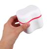 Vaguelly 2pcs Denture Cleaning Brush and Fake Teeth Storage Box Set with Strainer Basket, Portable Retainer Holder Case for Braces Maintenance and Travel Oral Care view 4