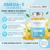 Omega 3 Gummies with DHA & EPA Heart, Brain & Eye Health Support Fish Oil Omega 3 Supplement Chewable Alternative to Omega 3 Capsules Delicious Lemon Flavour 60 Gummies view 2