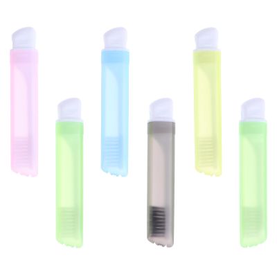 NIYANGLE 6pcs Foldable Soft Bristles Toothbrush Set, Portable Multi-Color Adult Travel Toothbrushes for Camping and Personal Oral Care Random Color