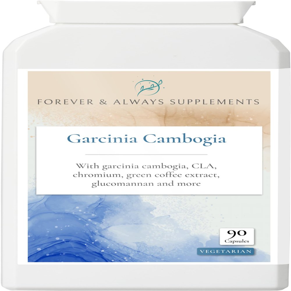 Garcinia Cambogia Complex with Chromium, Glucomannan, Green Coffee & More, Support for Metabolism, Weight, Muscles, Energy Levels & Detox, Vegan, Forever & Always Supplements