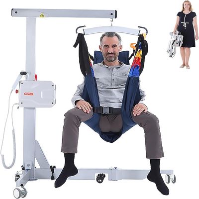 Hydraulic Patient Lift, Foldable Electric Hoist for Home Use, Portable Lift for Elderly and Disabled, Transfers Between Bed, Sofa, Wheelchair, and Bathtub