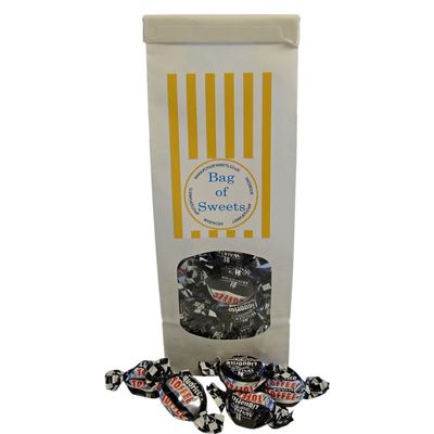 300g Tin Tied White Bag of Walkers Liquorice Toffee