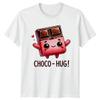 ChocOHug T-Shirt Kawaii Food Design Chocolate Bar Candy Sweets Valentines Day Gift for Him and Her L view 1