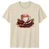 Sassy Souls Hot Cocoa Chocolate Coffee Beans Cinnamon Design T-Shirt Barista Hot Drink for Him and Her 2XL view 1