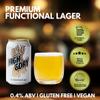 High & Dry | The Functional Lager | 0.4% ABV | Brewed in the UK | Premium Functional Ingredients | Gluten Free | Vegan | 79kcals | 12x330ml cans view 4