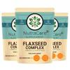 Flaxseed Oil 1000mg Capsules Omega 3 6 9 Fatty Acid Complex Cold Pressed Linseed (Linum Usitatissimum) High Strength Vegan Omega Supplement UK Made, Non-GMO, No Fillers NutraCore (270) view 1