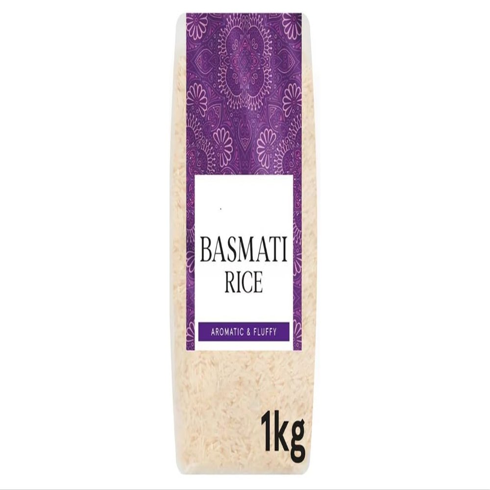 Basmati Rice, Aromatic & Fluffy, 1kg, 1 Pack,Aromatic and fluffy long-grain rice that delivers authentic taste and texture for a variety of dishes including biryani, pilaf, and curry accompaniments