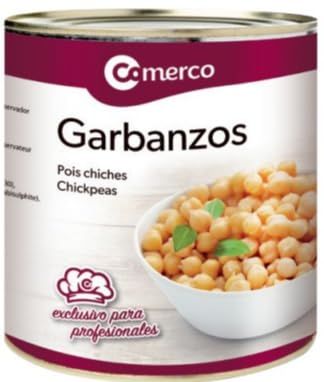 Chickpeas in Brine 1.6kg Comerco (Drained Weight) Pack of 2