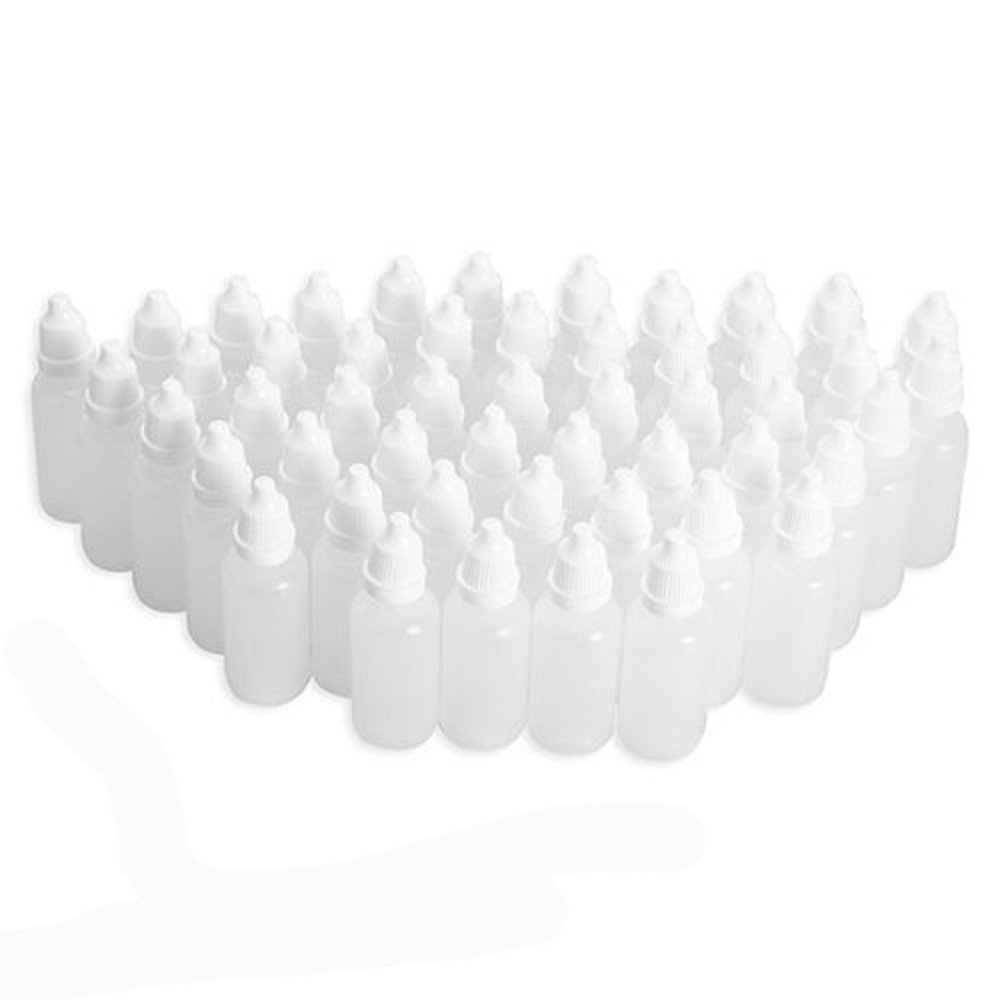 10MLWhite Plastic Empty Squeezable Dropper Bottles Eye Liquid Empty Dropper