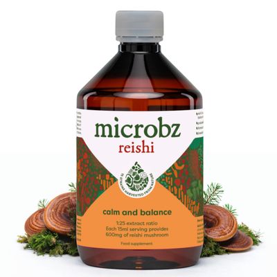 MICROBZ Reishi Mushroom Liquid 25:1 Extract & Live Cultures, 31 Servings
