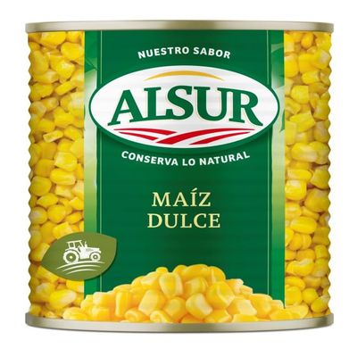 Sweetcorn in Brine Tin 1775g ALSUR Large Catering Size Vegetables for Salads, Cooking & Side Dishes