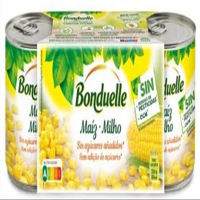 Sweetcorn 3 x 150g Bonduelle (Drained Weight 3 x 140g) Pack of 2 | Tender & Naturally Sweet Canned Sweet Corn
