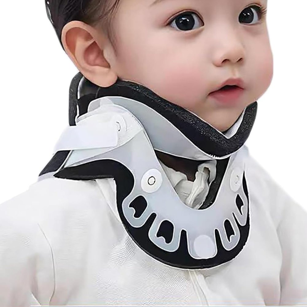 Kids Neck Brace, Cervical Collar with Occipital Support, Adjustable Tightness, Breathable and Comfortable for Torticollis and Injury Support