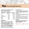 Rye Sourdough Bread 800g Sourdough Bloomer, Pre-sliced Artisan Sourdough Loaf, Authentic Slow Fermented, Large Family Size view 4