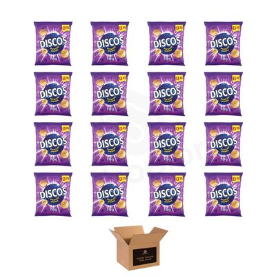 Discos Crisps Multipack 6 | Cheese & Onion, Salt Vinegar, Prawn Cocktail | Bold Flavour, Crunchy Snack for Lunchboxes, Office, School- (Pickled Onion 1.35-70g x 16Pack)