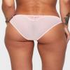 Ann Summers Sexy Lace Brazilian Knickers for Women Stylish and Comfortable Womens Underwear with Two-Tone Lace, Mesh Panels & Brazilian Cut Back, Low-Rise Fit with Cotton Gusset Pale Pink view 3